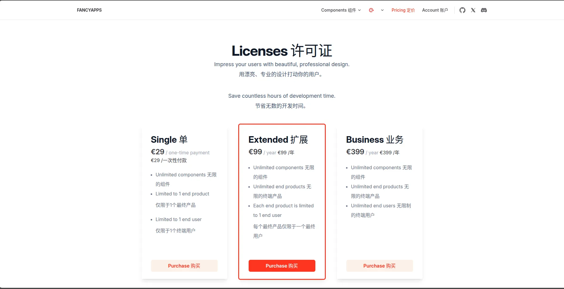 它的商业许可