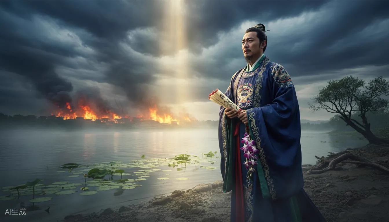 屈原投江——公元前278年白起攻破郢都,屈原五月五日投汨罗江